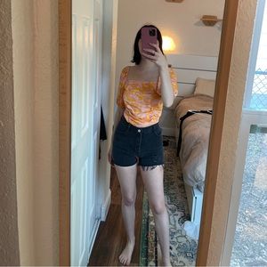 Rose + Olive Orange Blouse